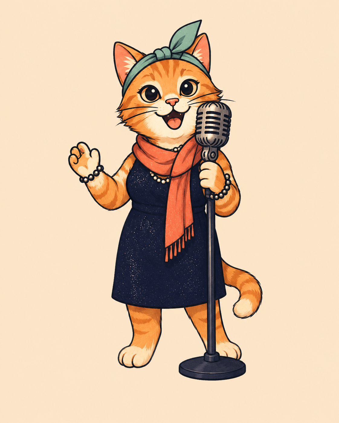 Mittens, the open mic host cat